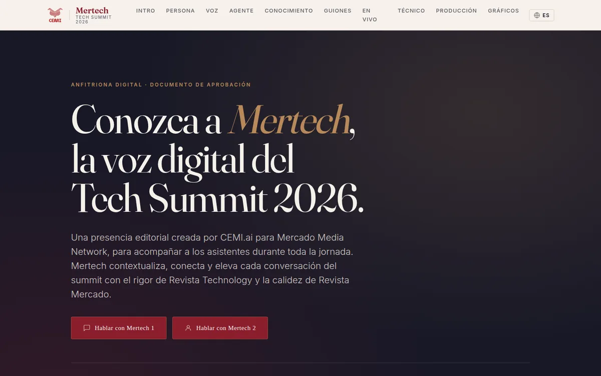 Mertech, the digital host of Tech Summit 2026