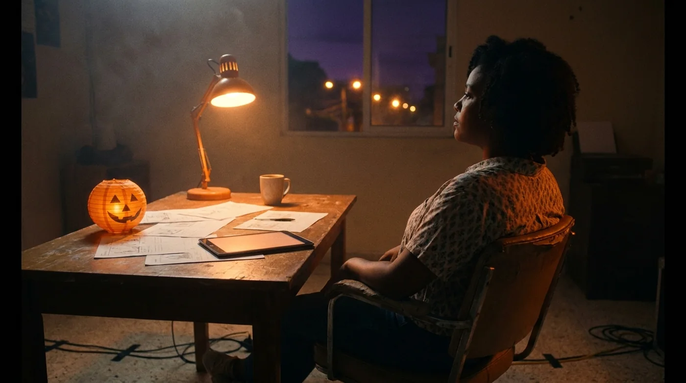A director and an editor reviewing a commercial in a calm studio